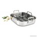 All-Clad E752C264 Stainless Steel Dishwasher Safe Large 13-Inch x 16-Inch Roaster with Nonstick Rack Cookware 16-Inch Silver - B0000DI4P6